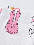 Children's Whimsical Doodle Print Flared Leggings thumbnail 2