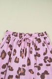 Drawstring Leopard Print Patch Pocket Loose Pants thumbnail 5