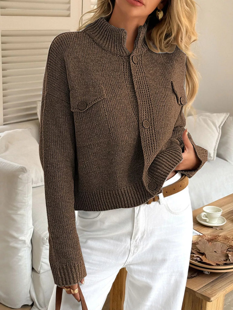 Button-Down Knit Cardigan