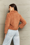 Zip-Up Collared Teddy Jacket thumbnail 2