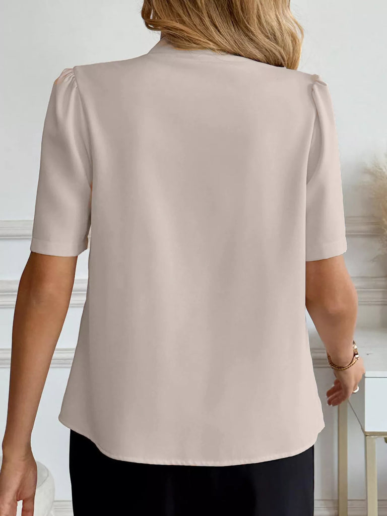 V-Neck Button-Down Shirt