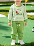 Children's Golf Cart Striped Top and Pants Set thumbnail 1