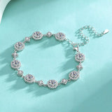 4 Carat 925 Sterling Silver Moissanite Bracelet thumbnail 2