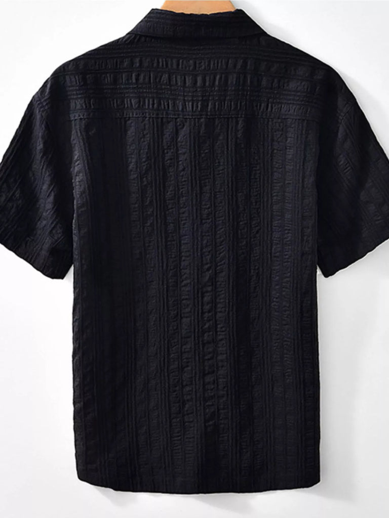 Men's Plus Size Button Up Short Sleeve Shirt