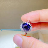 2 Carat 925 Sterling Silver Oval Moissanite Ring thumbnail 5