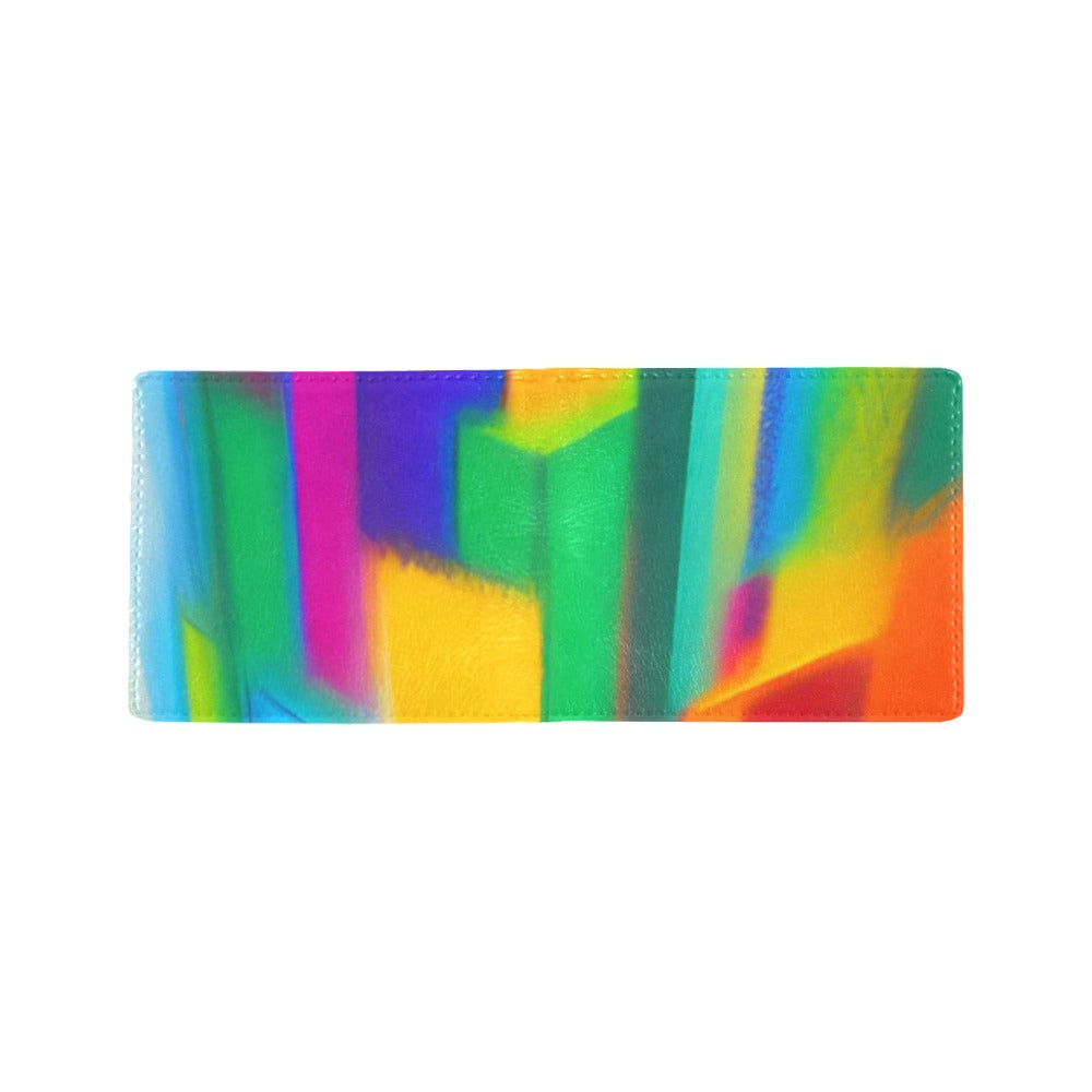Bifold Stylish Men’s Wallet – PU Leather All-Over Print Slim Card & Cash Wallet