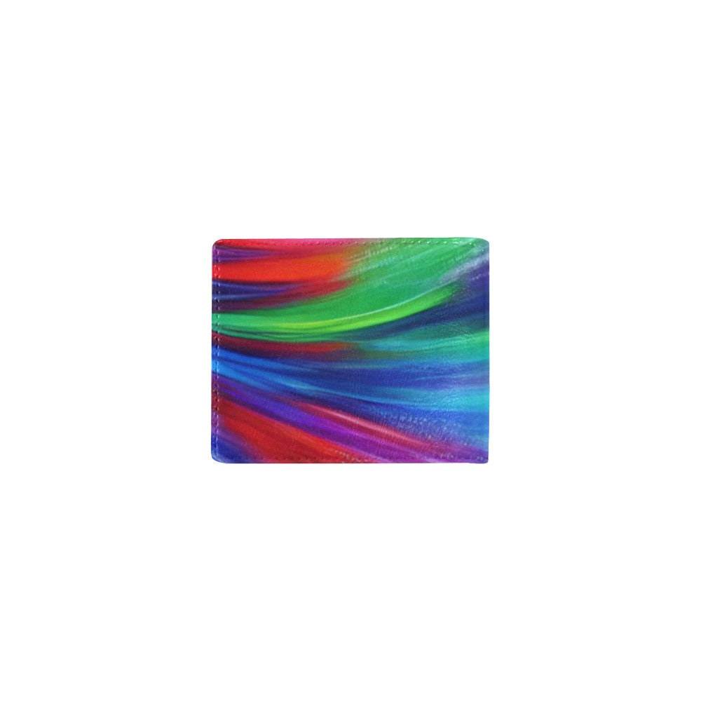 Bifold Stylish Men’s Wallet – PU Leather All-Over Print Slim Card & Cash Wallet