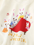Children's Cute Rabbit Piano Crew Neck Sweatshirt thumbnail 4