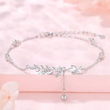 925 Sterling Silver Leaf Bracelet thumbnail 5