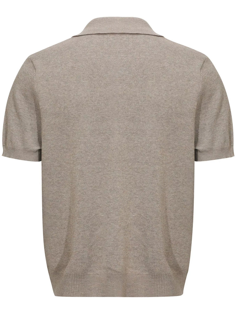 Men's Argyle Knit Short Sleeve Polo