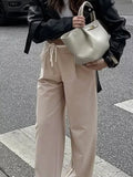 Wide-Leg Pants with Drawstring Waist thumbnail 3