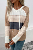 Perfee Color Block Drawstring Hooded Sweater thumbnail 4