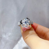 3 Carat 925 Sterling Silver Moissanite Ring thumbnail 2