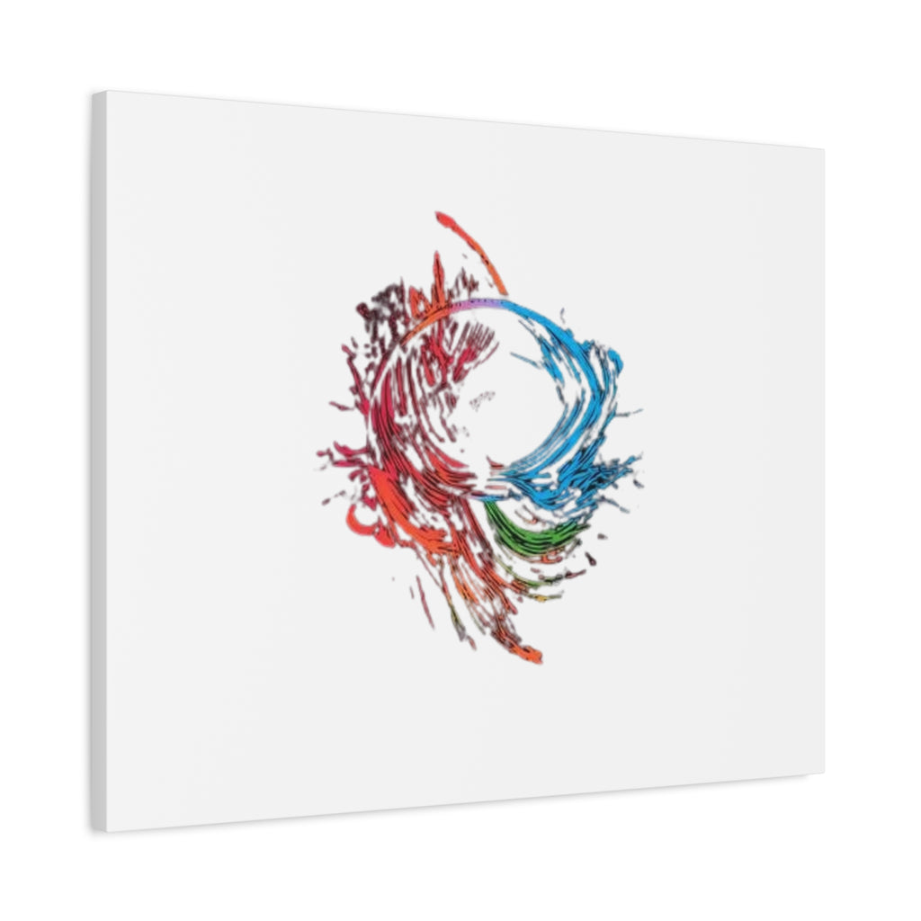 Abstract Color Splash Canvas Print — Modern Watercolor Circle Art on Matte Stretched Canvas