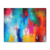 Vibrant Abstract Color Splash Matte Canvas Print thumbnail 1