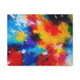 Abstract Color Splash Matte Canvas Print — Vibrant Stretched Wall Art thumbnail 3