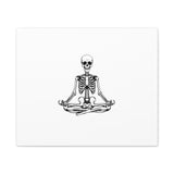 Yoga Skeleton Canvas Print — Meditating Skeleton Wall Art, Minimalist Gothic Home Decor thumbnail 10