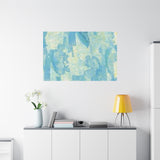 Abstract Aqua Brushstroke Canvas Print — Coastal Blue Wall Art thumbnail 87