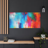 Vibrant Abstract Color Splash Matte Canvas Print thumbnail 97