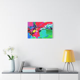 Abstract Neon Splash Matte Canvas Print — Vibrant Colorful Stretched Wall Art thumbnail 48
