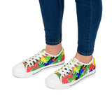 Color Splash Low Top Sneakers — Vibrant Abstract Women's Canvas Shoes thumbnail 7