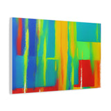 Abstract Rainbow Blocks Matte Canvas Print thumbnail 47