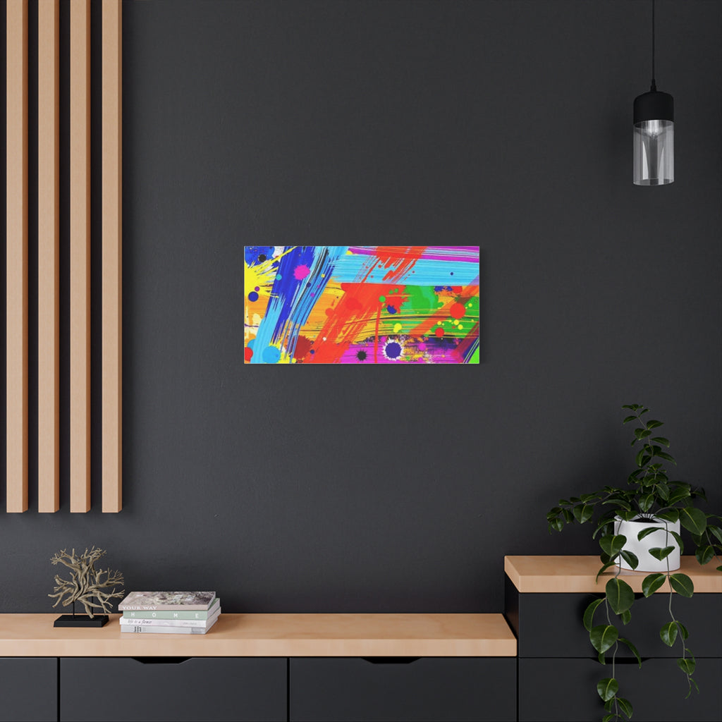 Abstract Color Splash Canvas Print — Vibrant Modern Wall Art