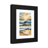 Ocean Sunset Framed Poster — Coastal Wave Art Print thumbnail 4