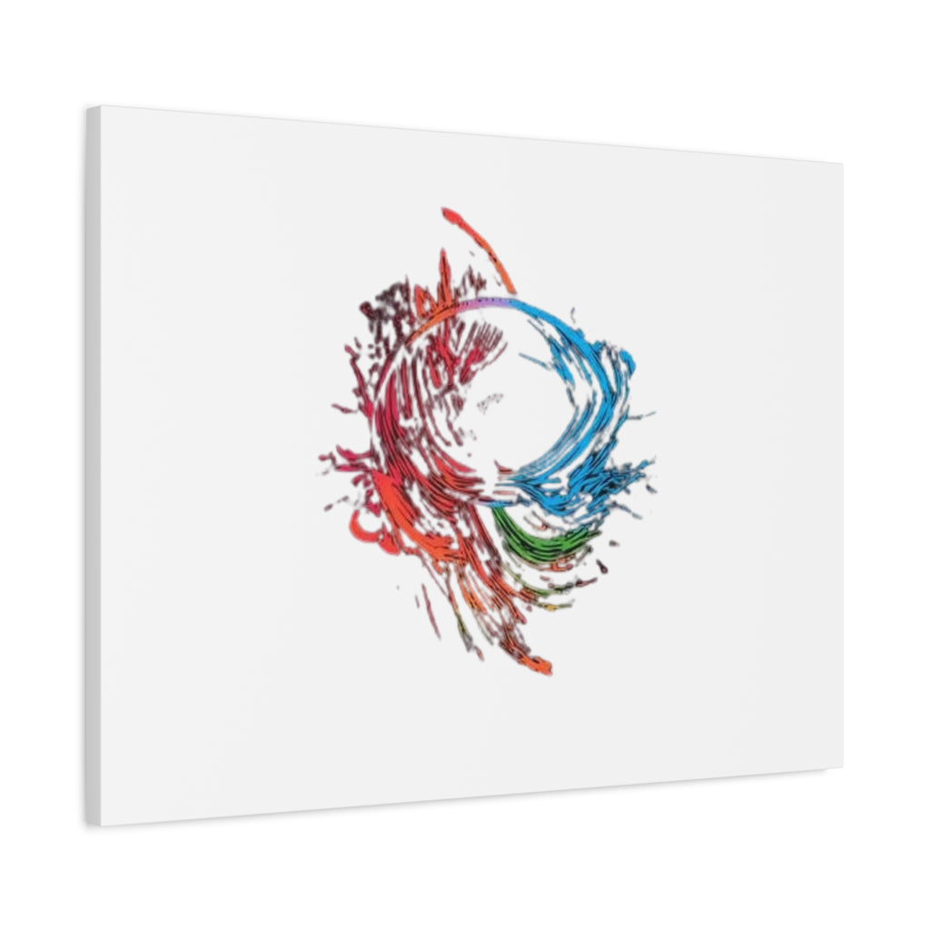 Abstract Color Splash Canvas Print — Modern Watercolor Circle Art on Matte Stretched Canvas