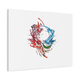 Abstract Color Splash Canvas Print — Modern Watercolor Circle Art on Matte Stretched Canvas thumbnail 48