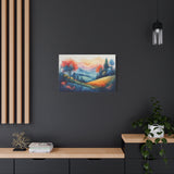Watercolor Mountain Landscape Canvas Print — Stretched Matte Wall Art thumbnail 20
