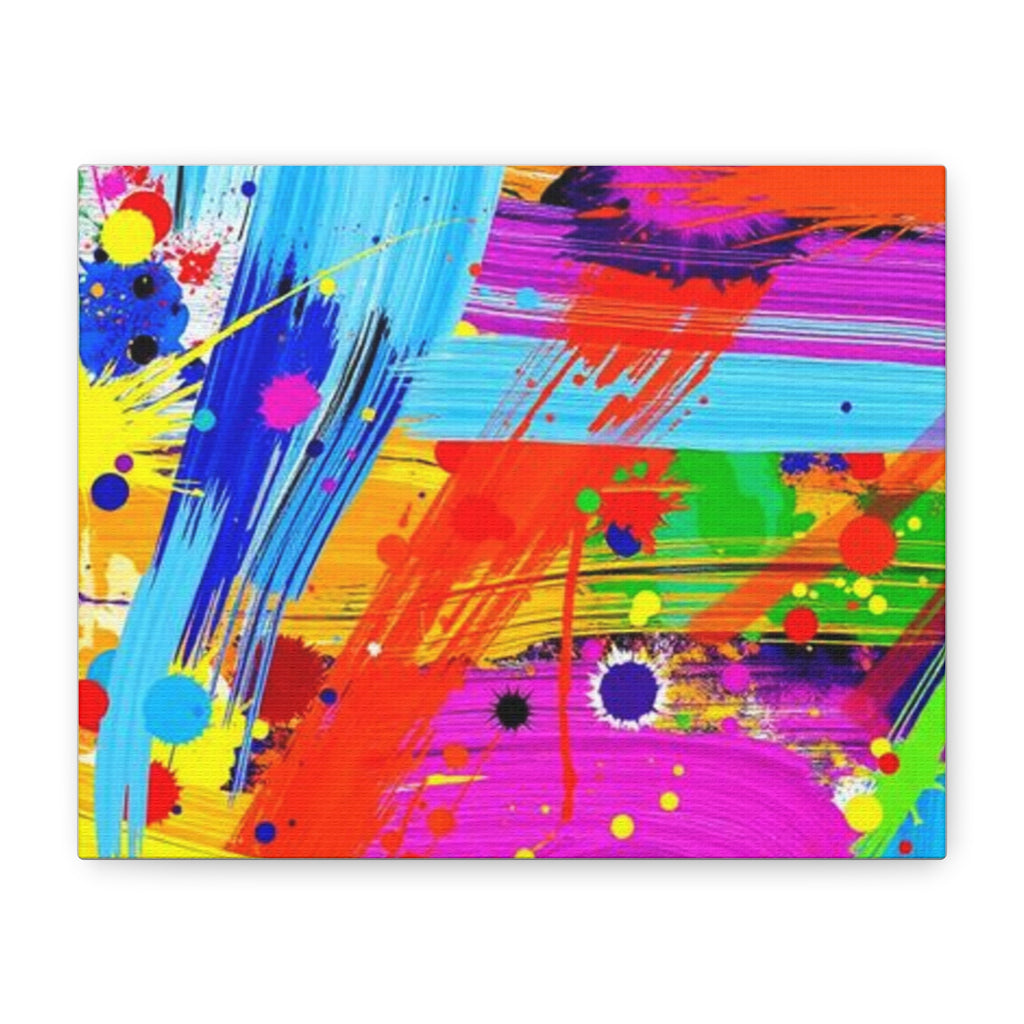Abstract Color Splash Canvas Print — Vibrant Modern Wall Art