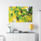 Abstract Green & Yellow Matte Canvas Print – Vibrant Modern Wall Art thumbnail 99