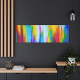 Abstract Rainbow Waves Matte Canvas Print — Vibrant Colorful Wall Art thumbnail 94