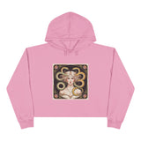 Art Nouveau Medusa Crop Hoodie — Vintage Goddess Graphic thumbnail 6