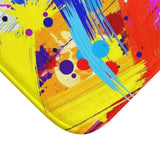 Color Splash Bath Mat — Vibrant Abstract Paint Splash Bathroom Rug thumbnail 2