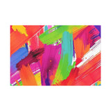 Abstract Rainbow Brushstrokes Matte Canvas Wall Art — Vibrant Stretched 1.25" thumbnail 25