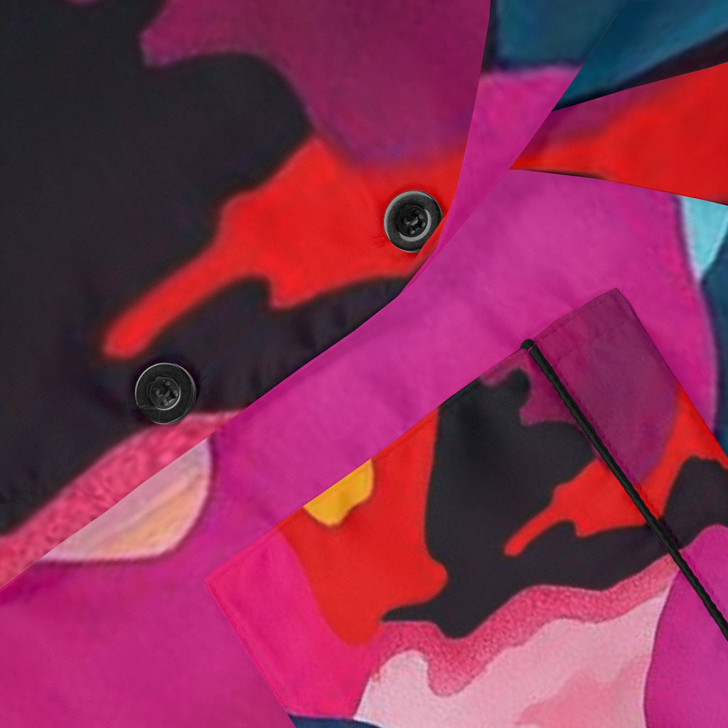Satin Pajamas — Vibrant Abstract Color Splash Sleep Set