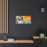 Abstract Splash Colorful Matte Canvas Wall Art – Vibrant Modern Stretched Print thumbnail 58
