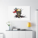 Skull Splash Art Canvas — Grunge Skull Wall Decor, Edgy Gothic Home Accent thumbnail 63