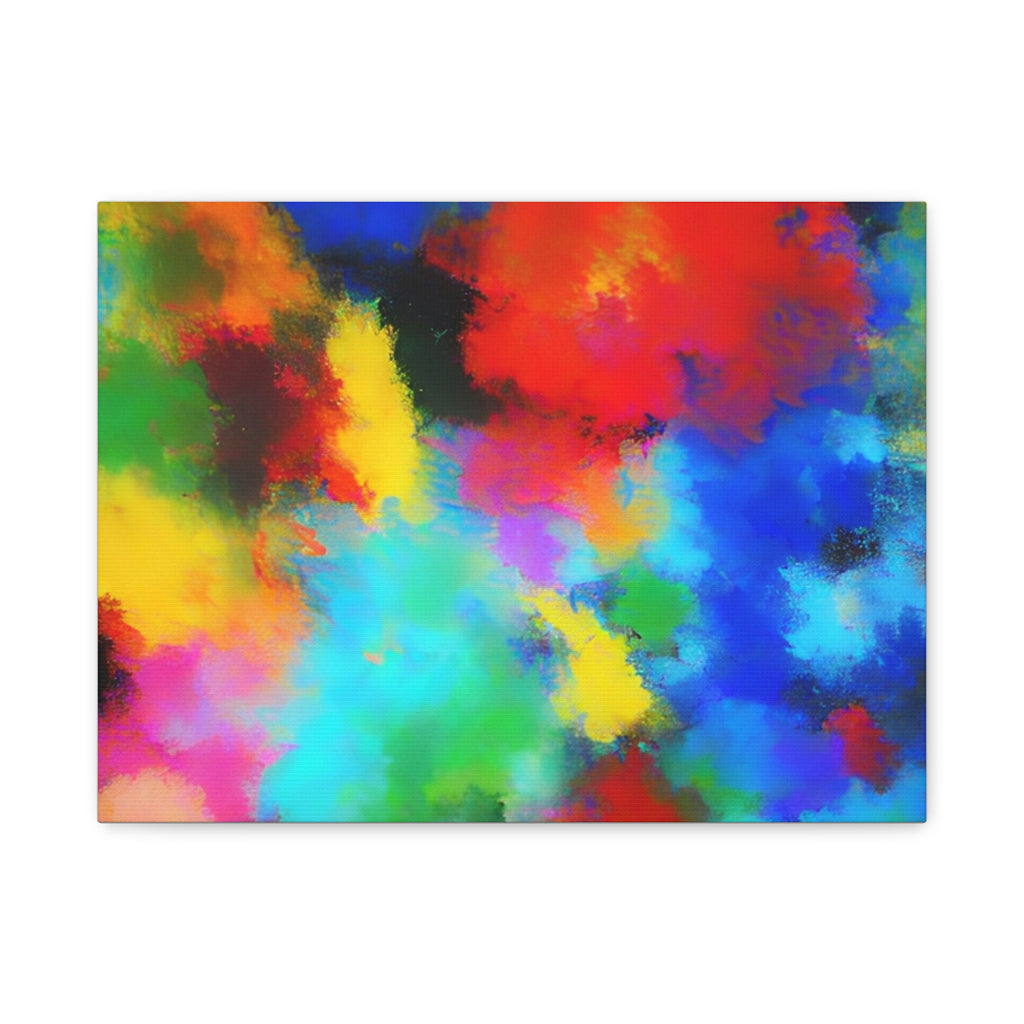 Abstract Color Burst Canvas Print — Vibrant Stretched Matte Wall Art