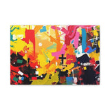 Abstract Color Splash Canvas Print - Vibrant Stretched Matte Wall Art thumbnail 6