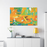 Abstract Orange & Green Canvas Art — Vibrant Modern Wall Decor thumbnail 99