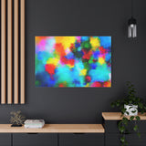 Abstract Rainbow Splash Matte Canvas Print thumbnail 88