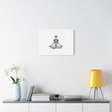 Yoga Skeleton Canvas Print — Meditating Skeleton Wall Art, Minimalist Gothic Home Decor thumbnail 36