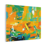Abstract Orange & Green Canvas Art — Vibrant Modern Wall Decor thumbnail 53