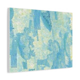 Abstract Aqua Brushstroke Canvas Print — Coastal Blue Wall Art thumbnail 44