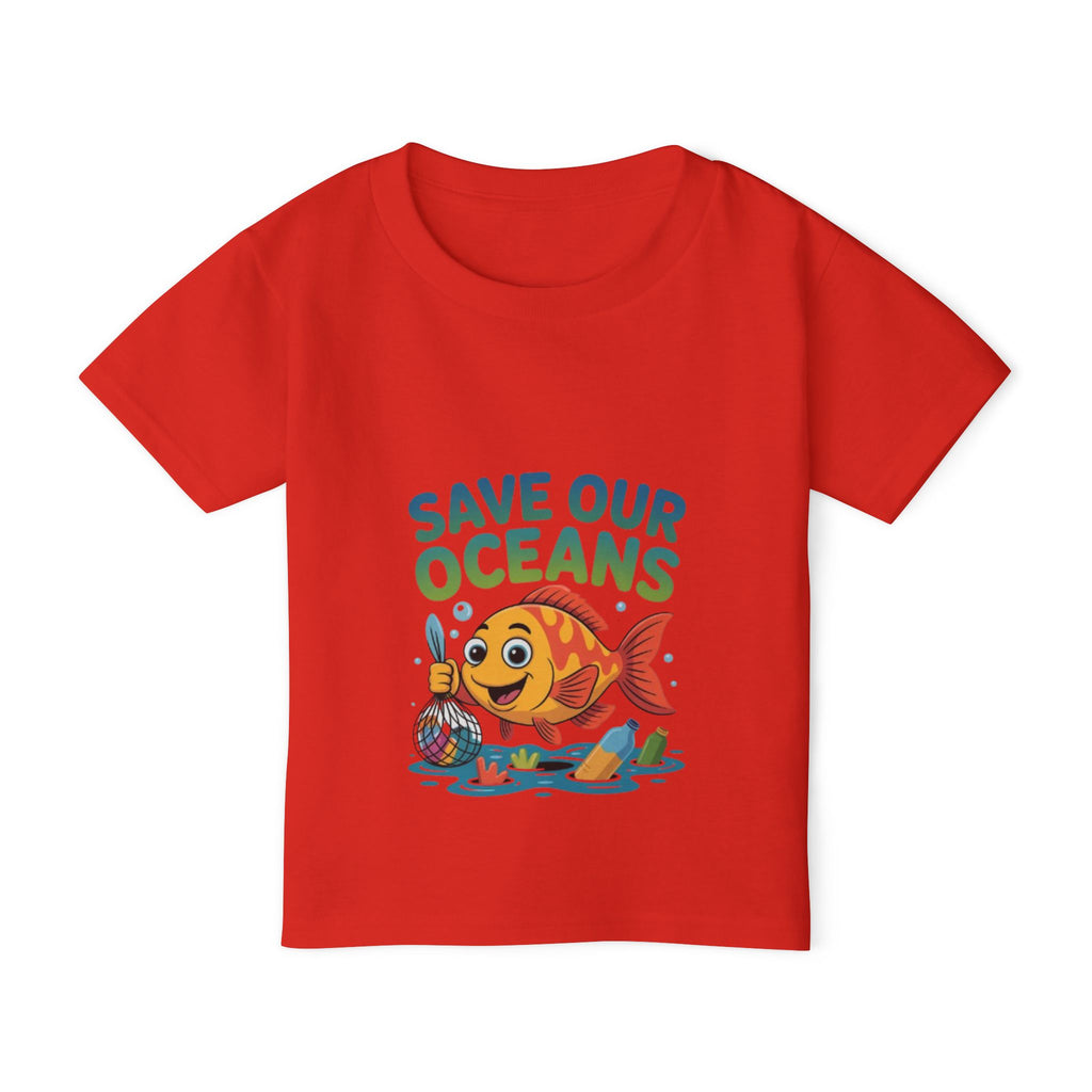 Save Our Oceans Toddler T-Shirt — Cute Fish Environmental Shirt for Kids