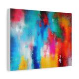 Vibrant Abstract Color Splash Matte Canvas Print thumbnail 32