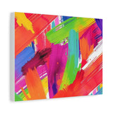 Abstract Rainbow Brushstrokes Matte Canvas Wall Art — Vibrant Stretched 1.25" thumbnail 35